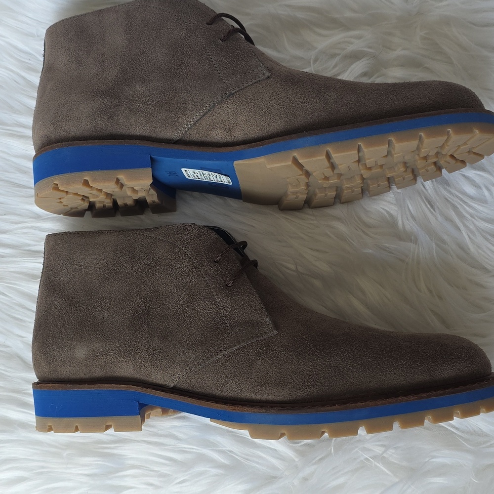 Men's Suede Chukka Boots - Grey and Blue - Picture 6 of 11